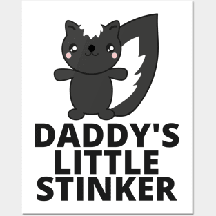 Daddy's Little Stinker with Skunk Posters and Art